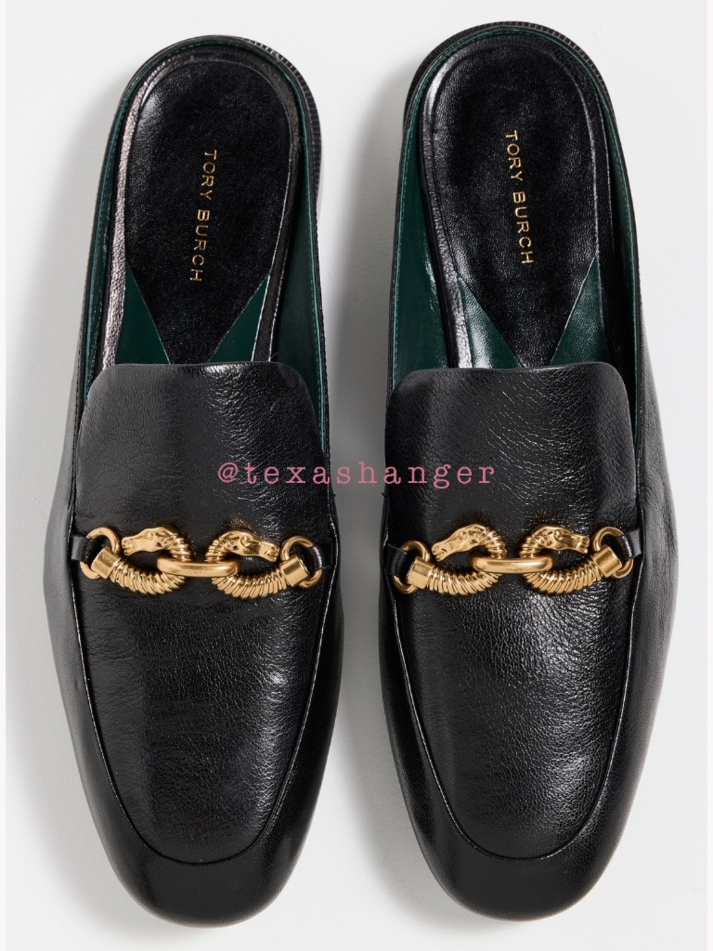 Tory Burch Jessa NIB Backless Loafer Size 8 Perfect Black